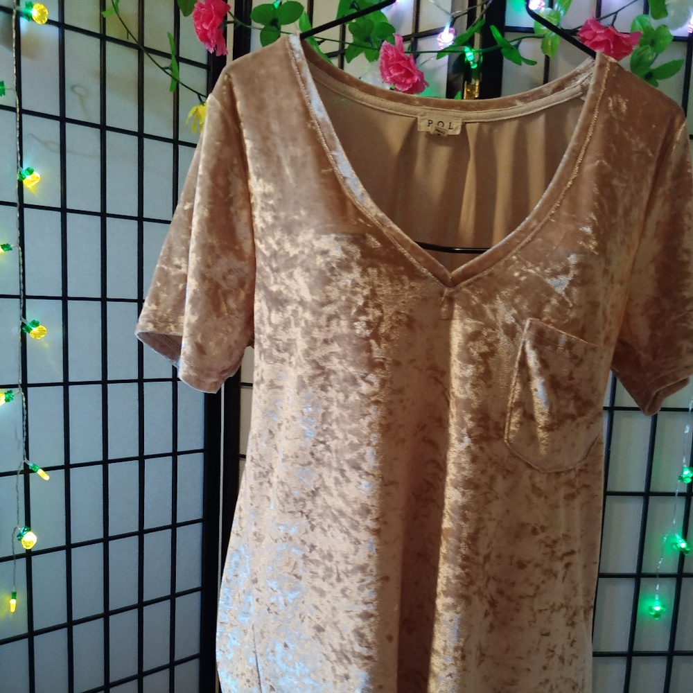 POL Cream Velvet Top